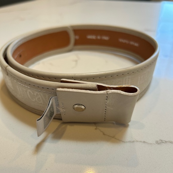 Just Cavalier Cloth Covered Leather Belt - Picture 1 of 6